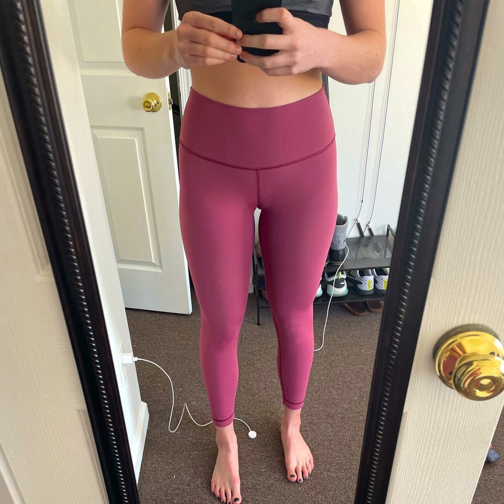 Lululemon leggings, size 8, burnt pink